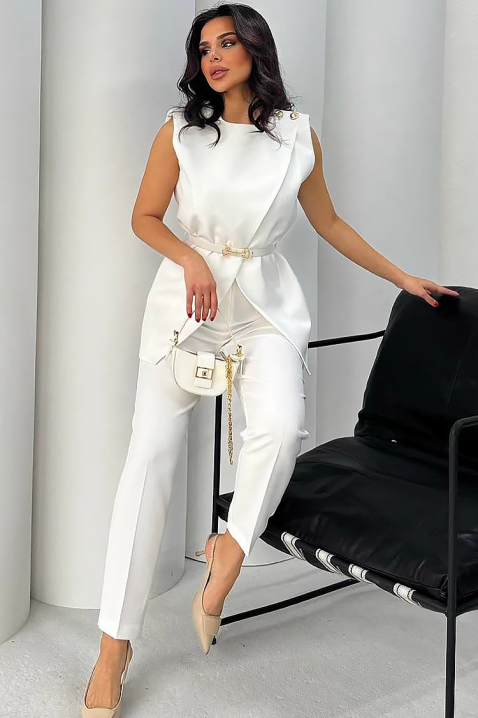 Komplet LUNABELLA, Kolor : biały, IVET.PL - Modna odzież