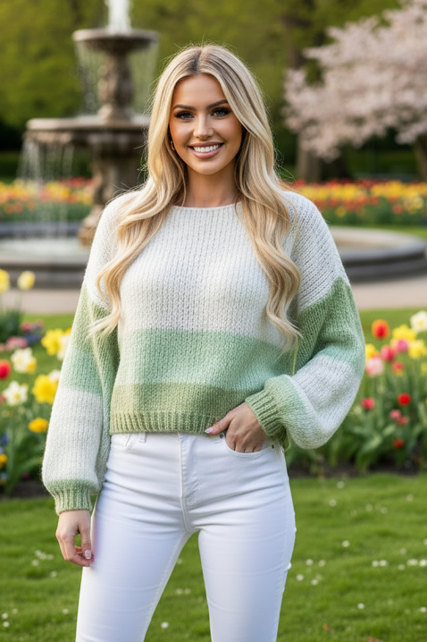 Sweter OLIVELZA GREEN, Kolor : zielony, IVET.PL - Modna odzież