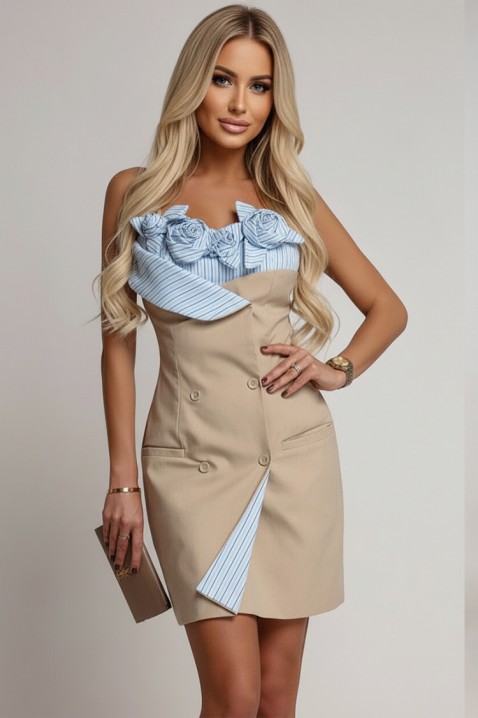 Sukienka IVENITA BEIGE, Kolor :  beżowy, IVET.PL - Modna odzież