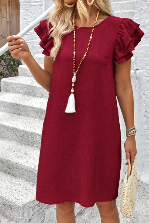 Sukienka ADELINDA BORDO, Kolor : bordowy, IVET.PL - Modna odzież