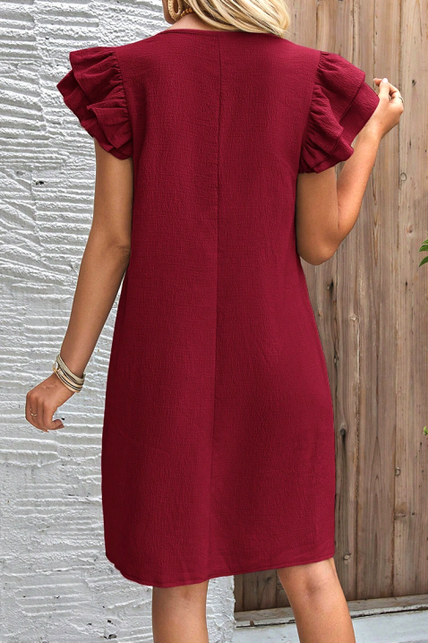 Sukienka ADELINDA BORDO, Kolor : bordowy, IVET.PL - Modna odzież