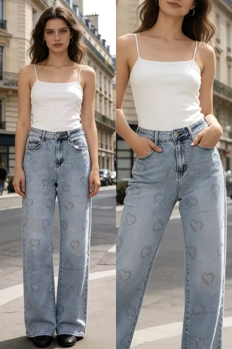 Jeansy SERVILDA, Kolor : chabrowy, IVET.PL - Modna odzież