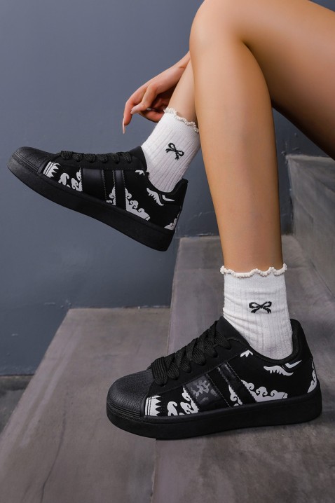 Tenisówki NORFINA BLACK, Kolor : czarny, IVET.PL - Modna odzież