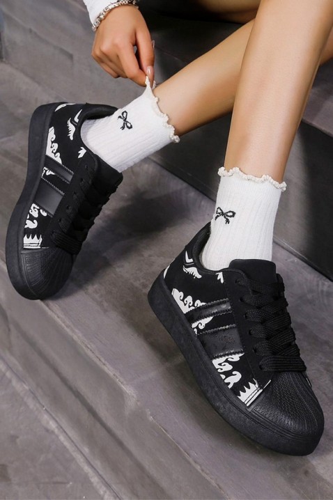 Tenisówki NORFINA BLACK, Kolor : czarny, IVET.PL - Modna odzież