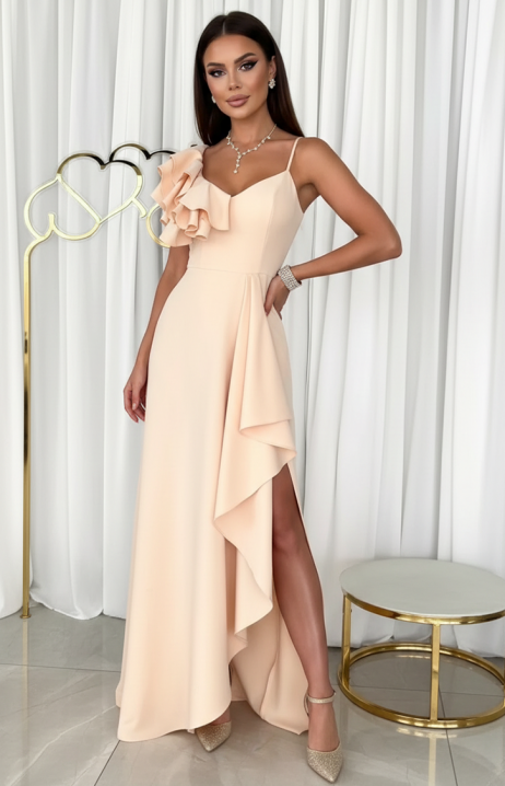 Sukienka VELINITA ECRU, Kolor : ecru, IVET.PL - Modna odzież