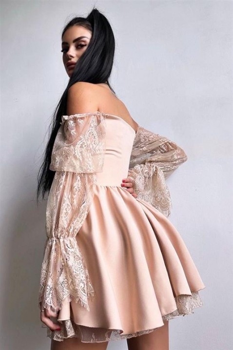 Sukienka HLONDINA PUDRA, Kolor : pudrowy róż, IVET.PL - Modna odzież