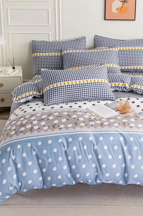 Komplet pościeli TIOMELNA 160x200 cm bawełna - 4 elementy, Kolor : wielokolorowy, IVET.PL - Modna odzież