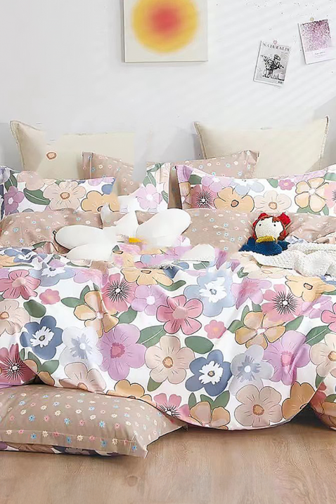 Komplet pościeli ZOLMEJA 160x200 cm bawełna - 4 elementy, Kolor : wielokolorowy, IVET.PL - Modna odzież