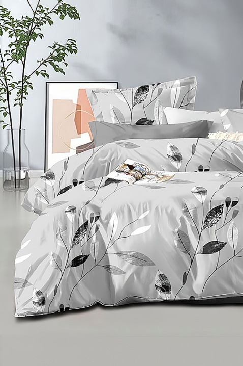 Komplet pościeli JELMODA 200x220 cm bawełna - 4 elementy, Kolor : szary, IVET.PL - Modna odzież