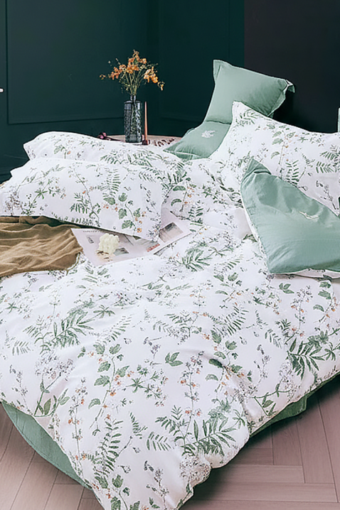 Komplet pościeli EGOLERDA 200x220 cm bawełna - 4 elementy, Kolor : biały, IVET.PL - Modna odzież