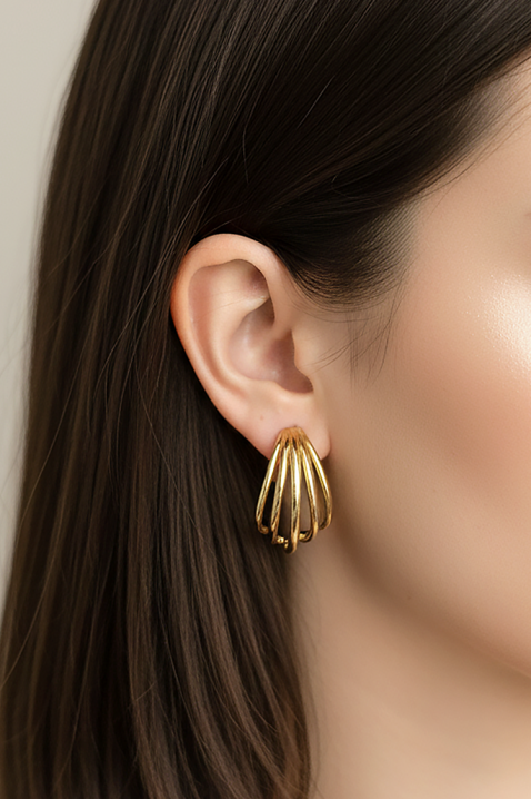 Kolczyki FLEVILZA, Kolor : złoty, IVET.PL - Modna odzież