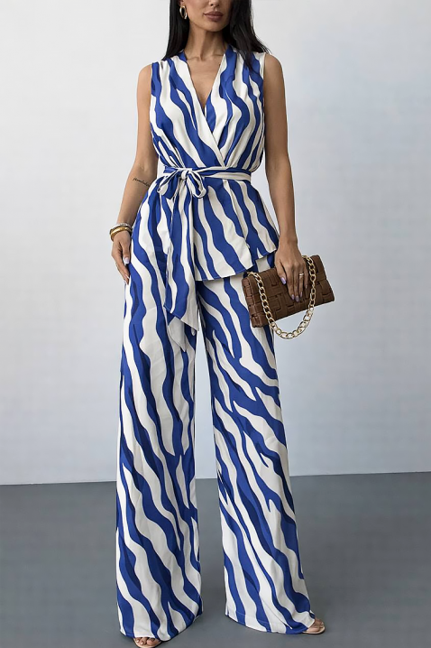 Komplet NAVIELA BLUE, Kolor : granatowy z białym, IVET.PL - Modna odzież