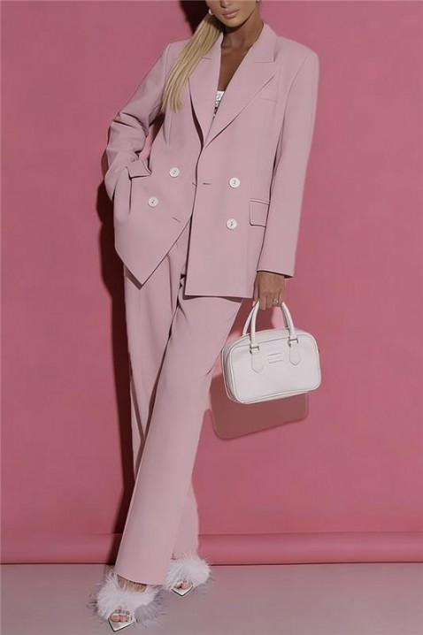 Spodnie DROVELZA PUDRA, Kolor : pudrowy róż, IVET.PL - Modna odzież