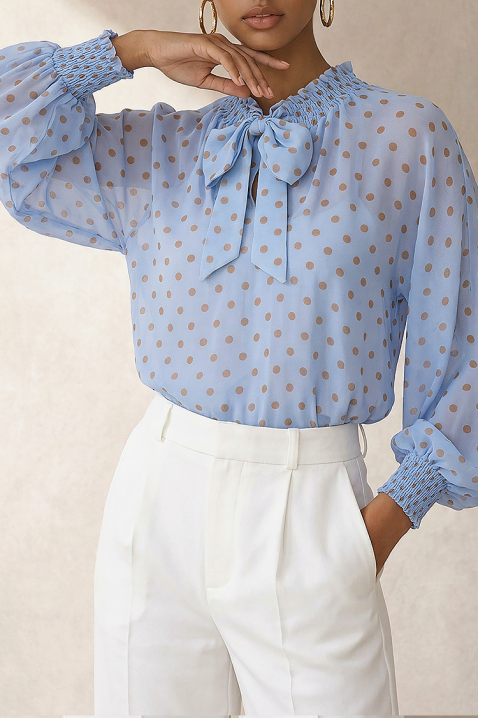 Bluzka ARLEKINA, Kolor : błękitny, IVET.PL - Modna odzież