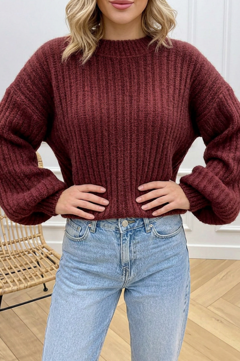 Sweter DROVELDA BORDO, Kolor : bordowy, IVET.PL - Modna odzież