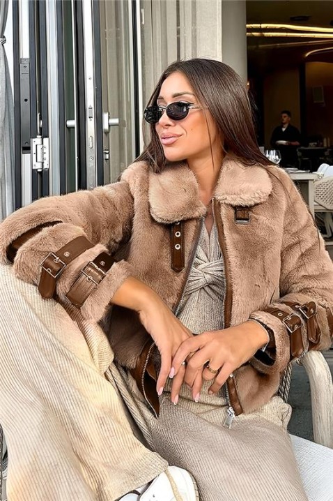 Kurtka SPORTILFA, Kolor :  beżowy, IVET.PL - Modna odzież