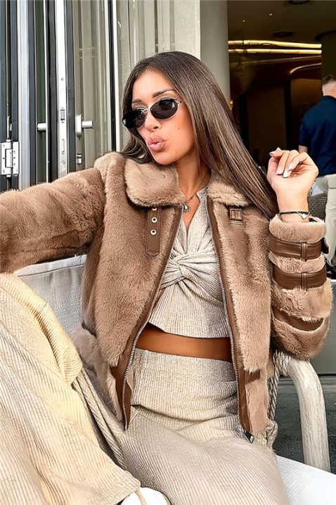 Kurtka SPORTILFA, Kolor :  beżowy, IVET.PL - Modna odzież