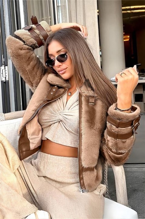 Kurtka SPORTILFA, Kolor :  beżowy, IVET.PL - Modna odzież