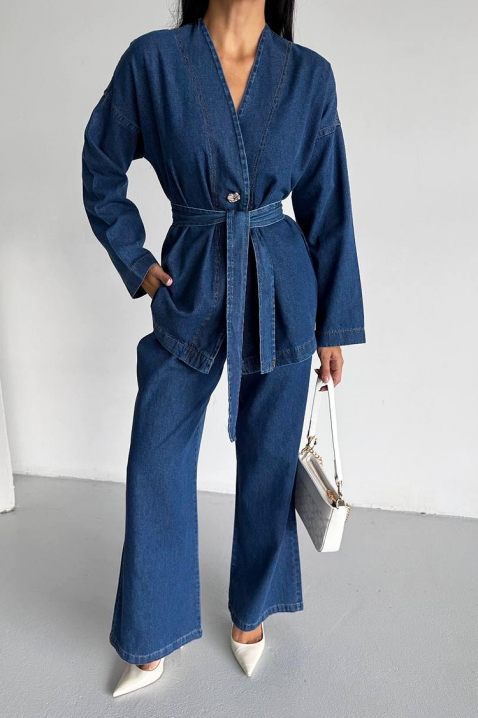 Komplet DENIVALZA, Kolor : chabrowy, IVET.PL - Modna odzież