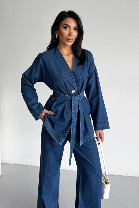 Komplet DENIVALZA, Kolor : chabrowy, IVET.PL - Modna odzież