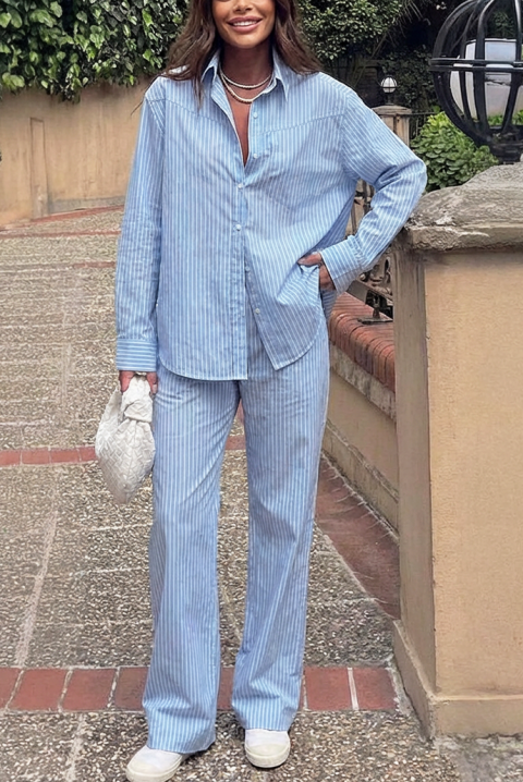 Komplet ROLZENDA, Kolor : błękitny, IVET.PL - Modna odzież