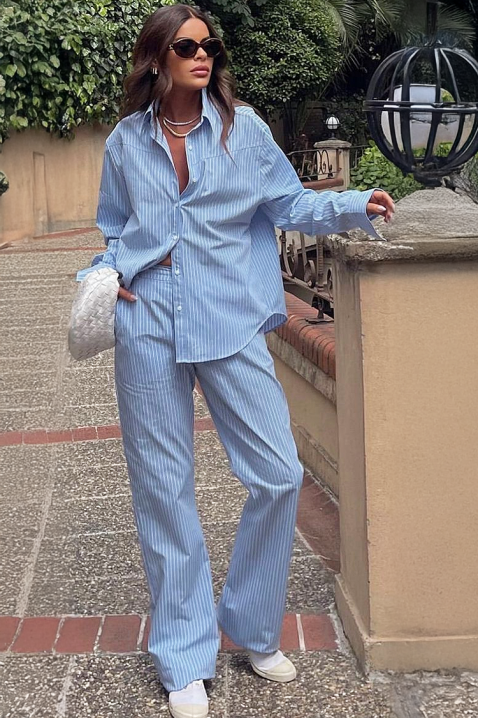 Komplet ROLZENDA, Kolor : błękitny, IVET.PL - Modna odzież