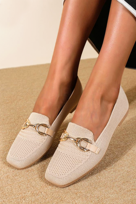 Mokasyny MILINITA BEIGE, Kolor :  beżowy, IVET.PL - Modna odzież