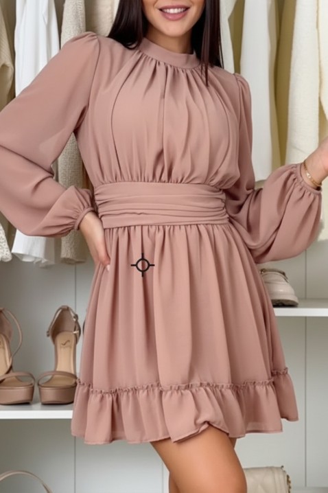 Sukienka CHANELZA PUDRA, Kolor : pudrowy róż, IVET.PL - Modna odzież