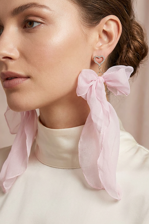 Kolczyki PLELONZA, Kolor : pudrowy róż, IVET.PL - Modna odzież