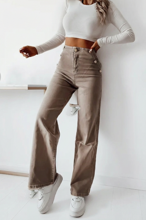 Jeansy DANZILA BROWN, Kolor : brązowy, IVET.PL - Modna odzież