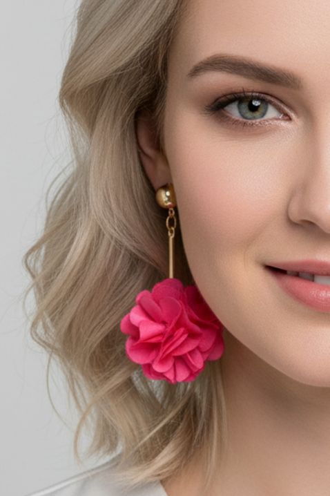 Kolczyki KARALONZA FUCHSIA, Kolor : fuksja, IVET.PL - Modna odzież