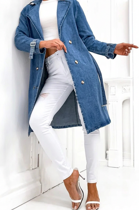 Trencz ALEXITA, Kolor : chabrowy, IVET.PL - Modna odzież