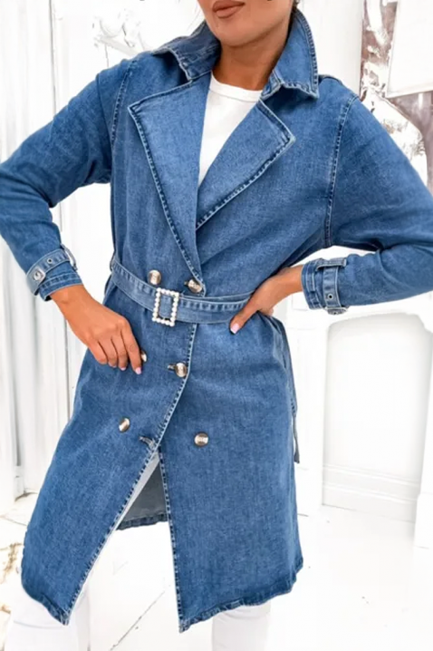 Trencz ALEXITA, Kolor : chabrowy, IVET.PL - Modna odzież