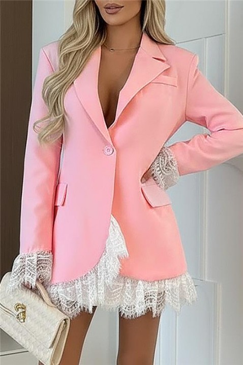 Marynarka VELDANZA PUDRA, Kolor : pudrowy róż, IVET.PL - Modna odzież