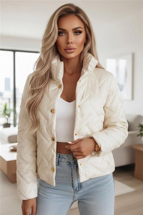 Kurtka KRONELZA ECRU, Kolor : ecru, IVET.PL - Modna odzież