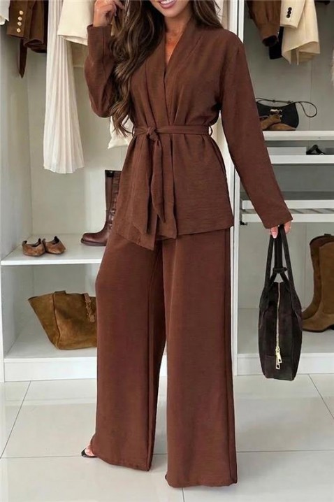 Komplet GOLZARFA BROWN, Kolor : brązowy, IVET.PL - Modna odzież
