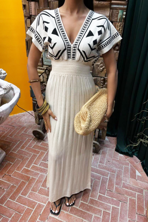 Sukienka EMPERALZA ECRU, Kolor : ecru, IVET.PL - Modna odzież