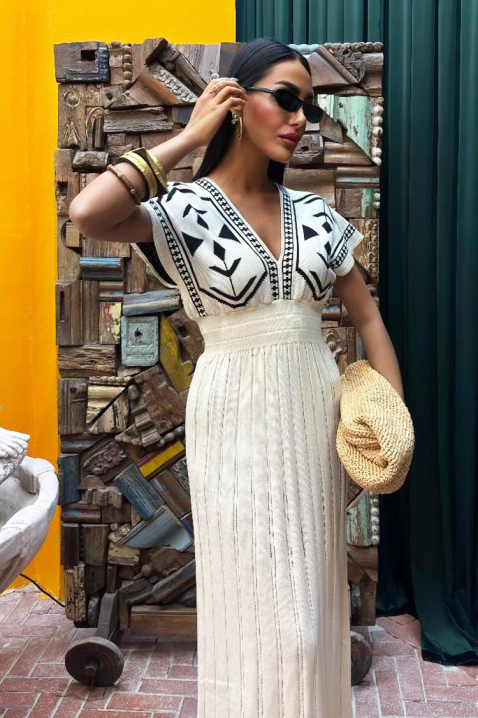 Sukienka EMPERALZA ECRU, Kolor : ecru, IVET.PL - Modna odzież