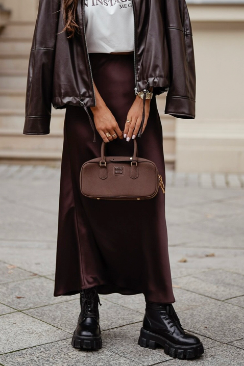 Spódnica ADEMISA BROWN, Kolor : brązowy, IVET.PL - Modna odzież