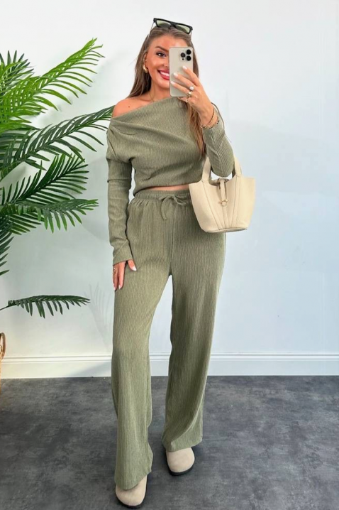 Komplet BORISA OLIVE, Kolor : oliwkowy, IVET.PL - Modna odzież