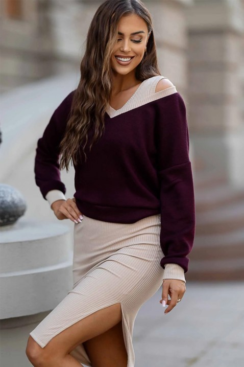 Komplet NORFELXA BORDO, Kolor : bordowy, IVET.PL - Modna odzież