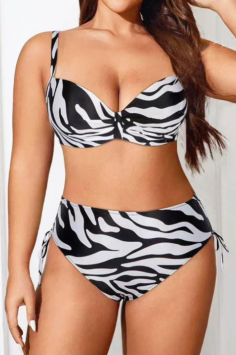 Strój kąpielowy ZEBROLZA, Kolor : czarny z białym, IVET.PL - Modna odzież