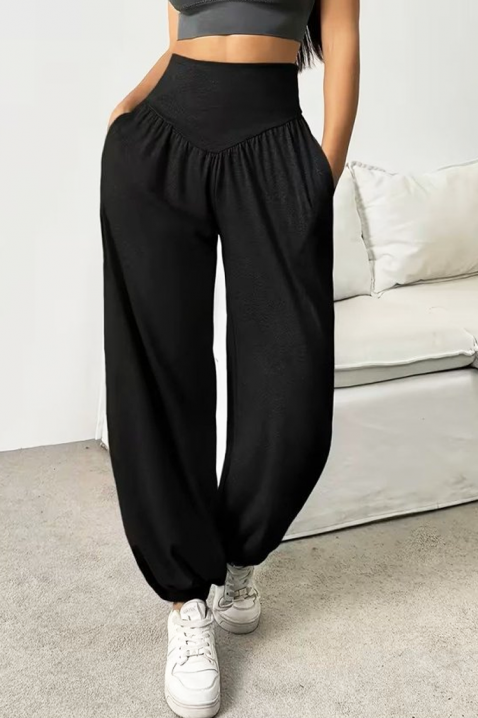 Spodnie ZEVROLDA BLACK, Kolor : czarny, IVET.PL - Modna odzież