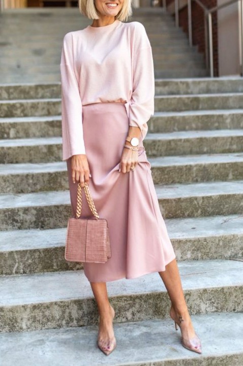 Spódnica ZANORIA PUDRA, Kolor : pudrowy róż, IVET.PL - Modna odzież