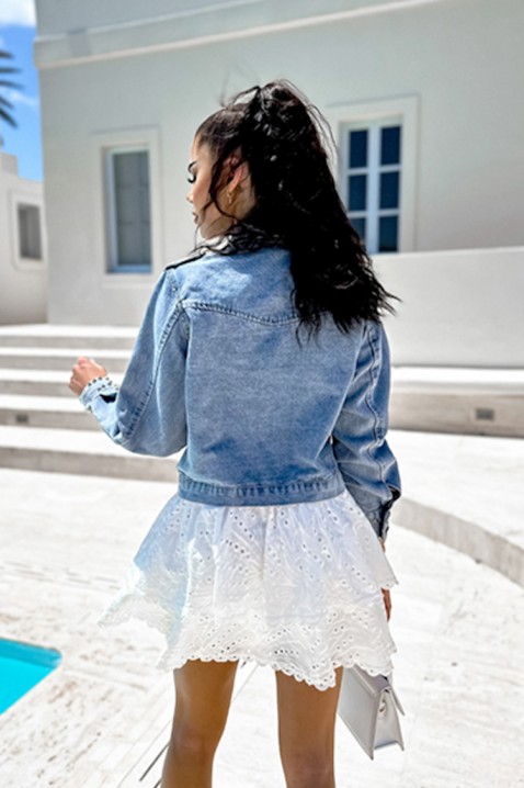 Kurtka jeansowa VELSONFA PINK, Kolor : chabrowy, IVET.PL - Modna odzież