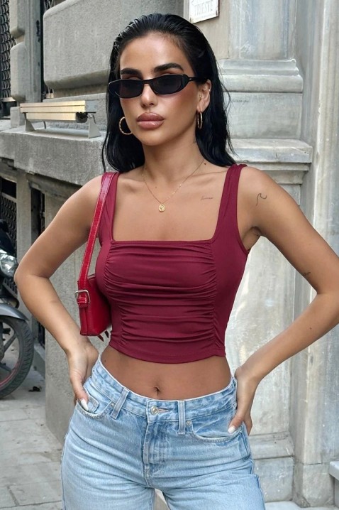 Top ABELISIA BORDO, Kolor : bordowy, IVET.PL - Modna odzież