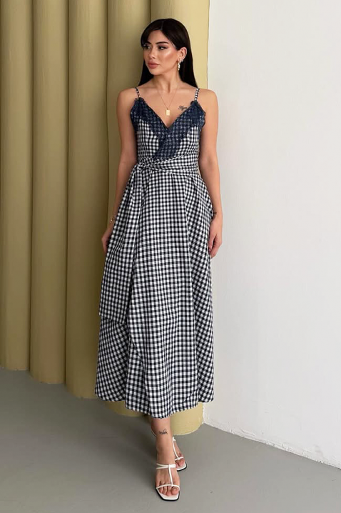 Sukienka ALEKSINIA WHITE, Kolor : czarny z białym, IVET.PL - Modna odzież