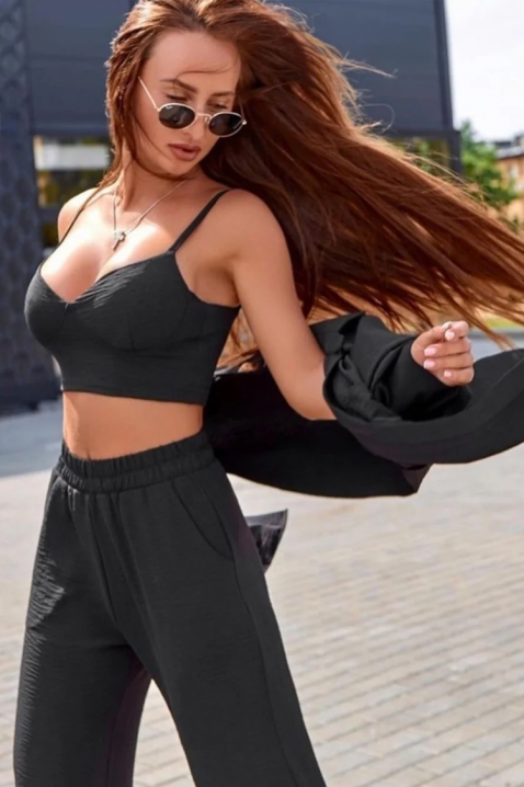 Komplet NIKODEMA BLACK, Kolor : czarny, IVET.PL - Modna odzież