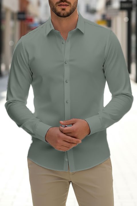 Koszula FERIZO KHAKI, Kolor : khaki, IVET.PL - Modna odzież