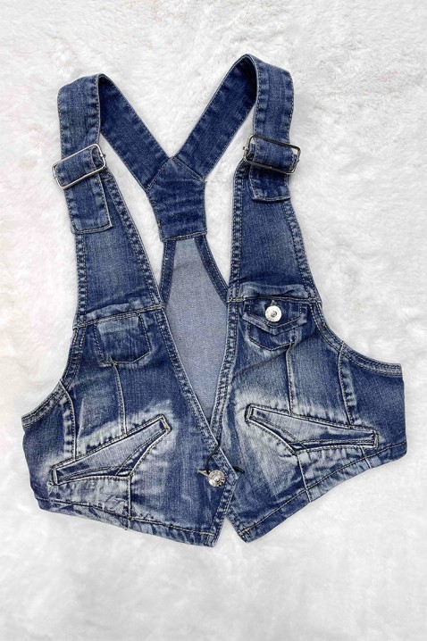 Kamizelka MILONZANA, Kolor : chabrowy, IVET.PL - Modna odzież